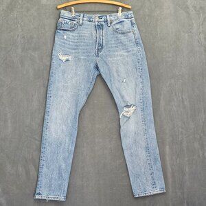 Levi's 501 Women’s 30 X 28 Premium Big E Wedgie Distressed Denim Jeans A3-34